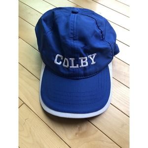 Colby College Navy Blue Baseball Hat Adjustable Closure Maine Mules Lightweight
